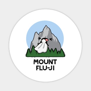 Mount Flu-ji Funny Mountain Pun Magnet